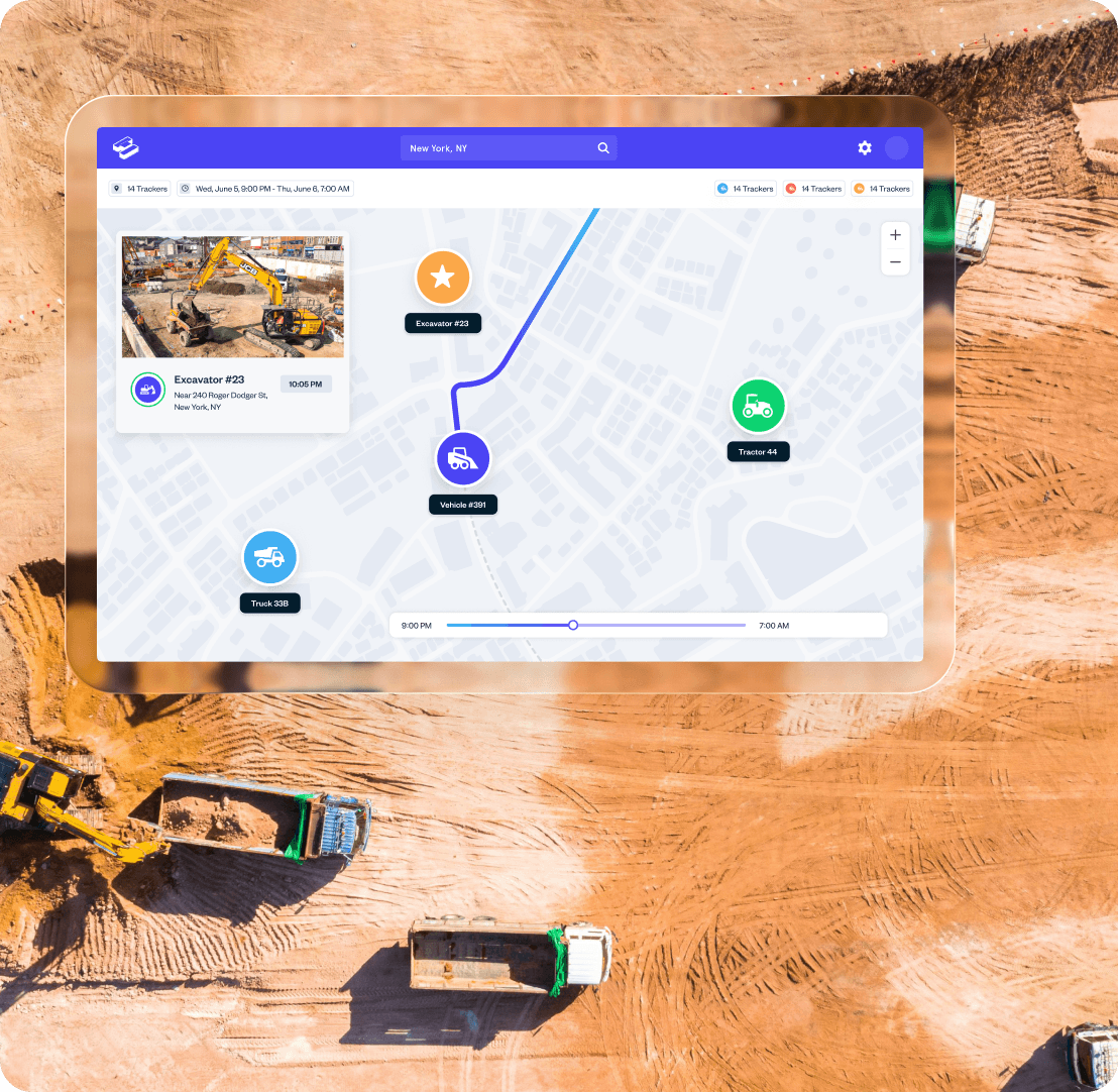 Hapn fleet tracking dashboard with map view