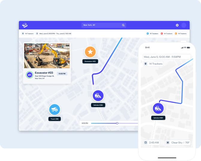 Hapn fleet tracking dashboard with map view