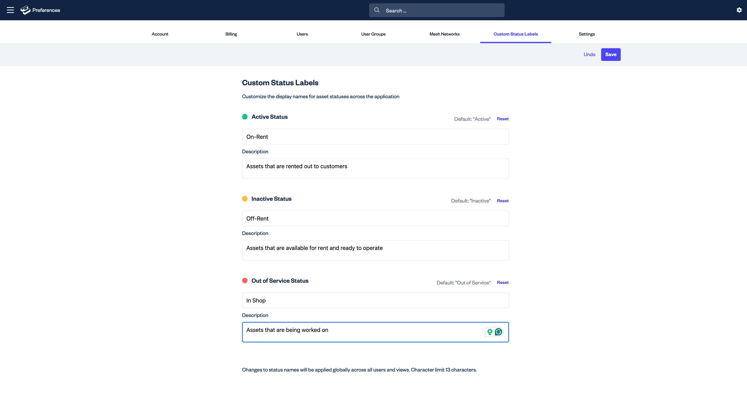 Your Assets, Your Language: Introducing Custom Status Labels